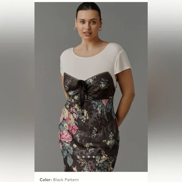 By Anthropologie Twofer Midi Slip Dress - Picture 5 of 8